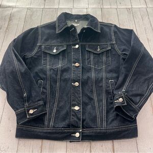 WeWoreWhat Midnight Blue Jean Jacket Sz XS